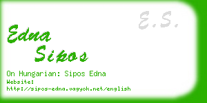 edna sipos business card